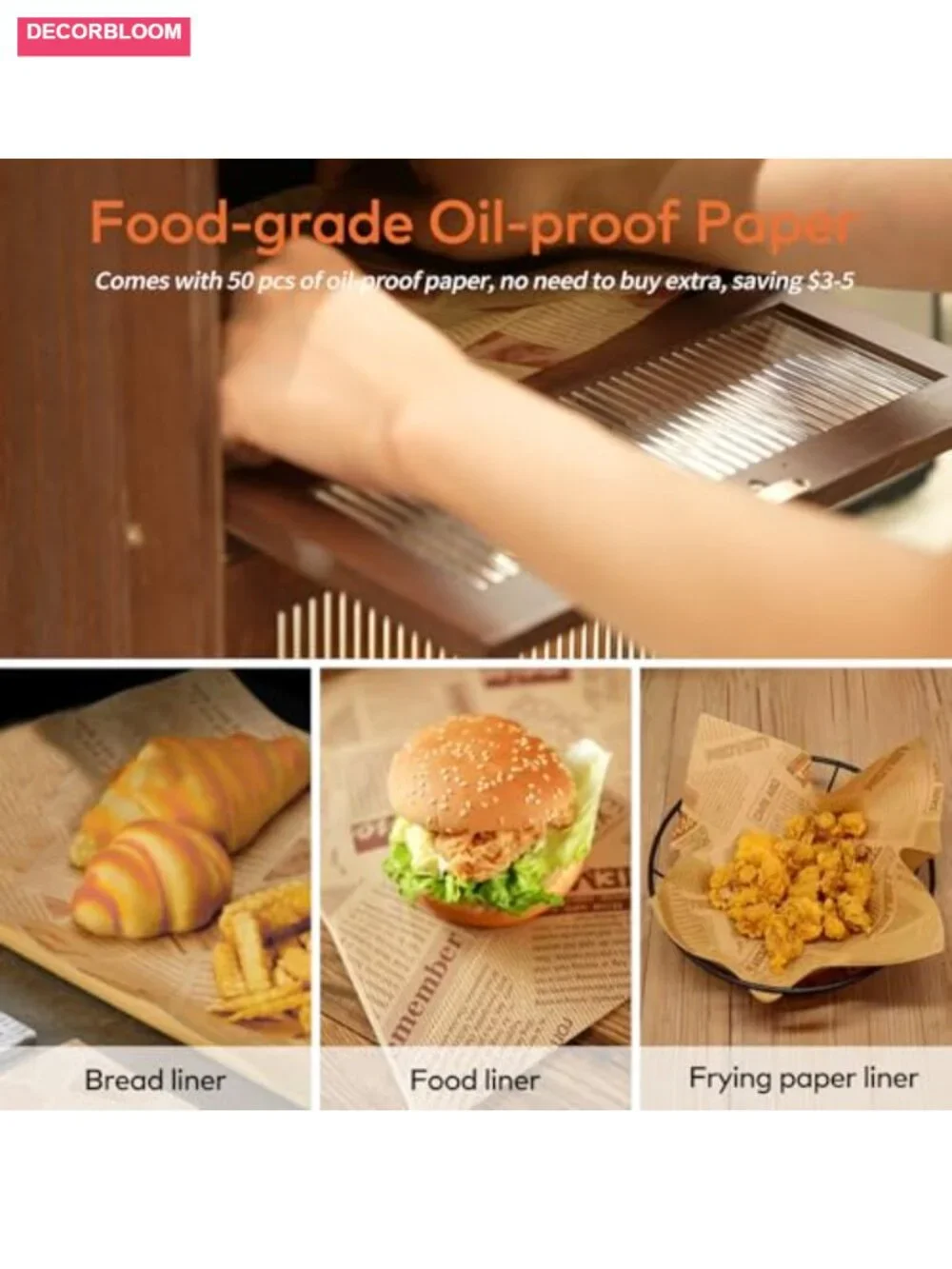 Solid Pine Wood Bread Box with Cutlery Drawer, 2-Tier Large Capacity, Vintage